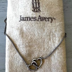 James Avery Double Heart Linked Necklace